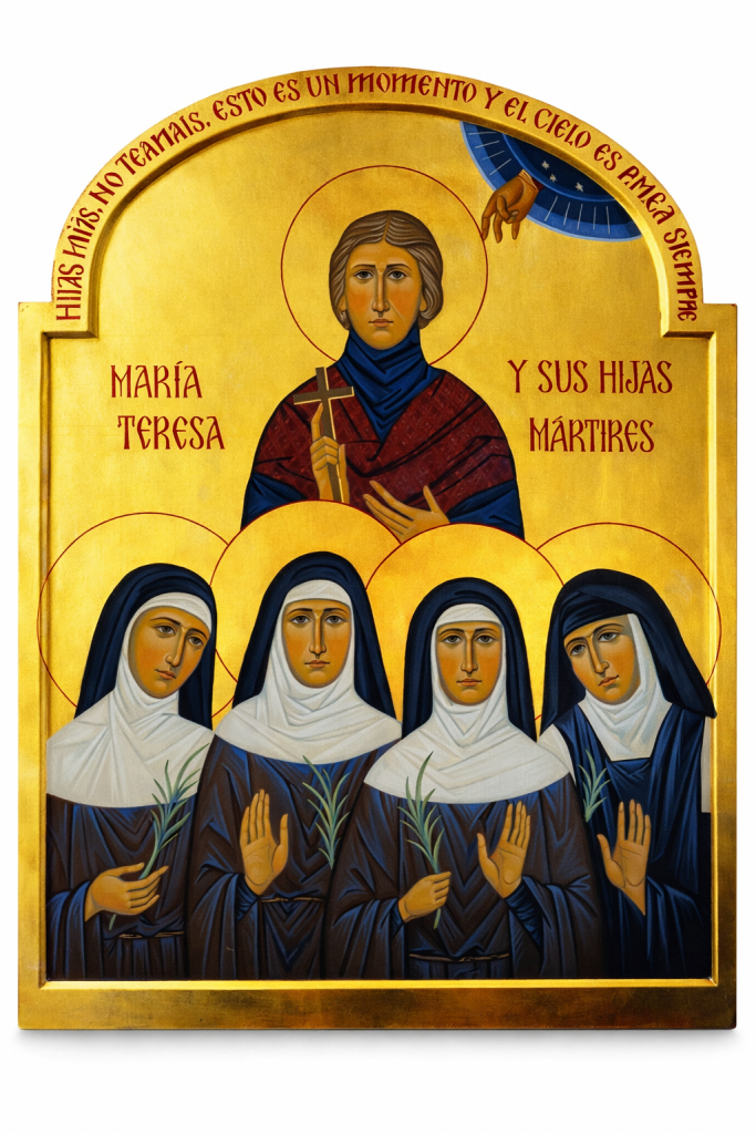 Icono de la Bta., sus hermanas y su madre.